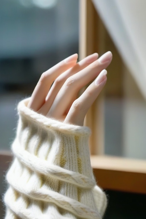 <lora:lora-000008.by_tusi (1):1.1>,nicehand,five fingers,hand, solo, realistic, reflection, close-up, indoors, long sleeves, sweater