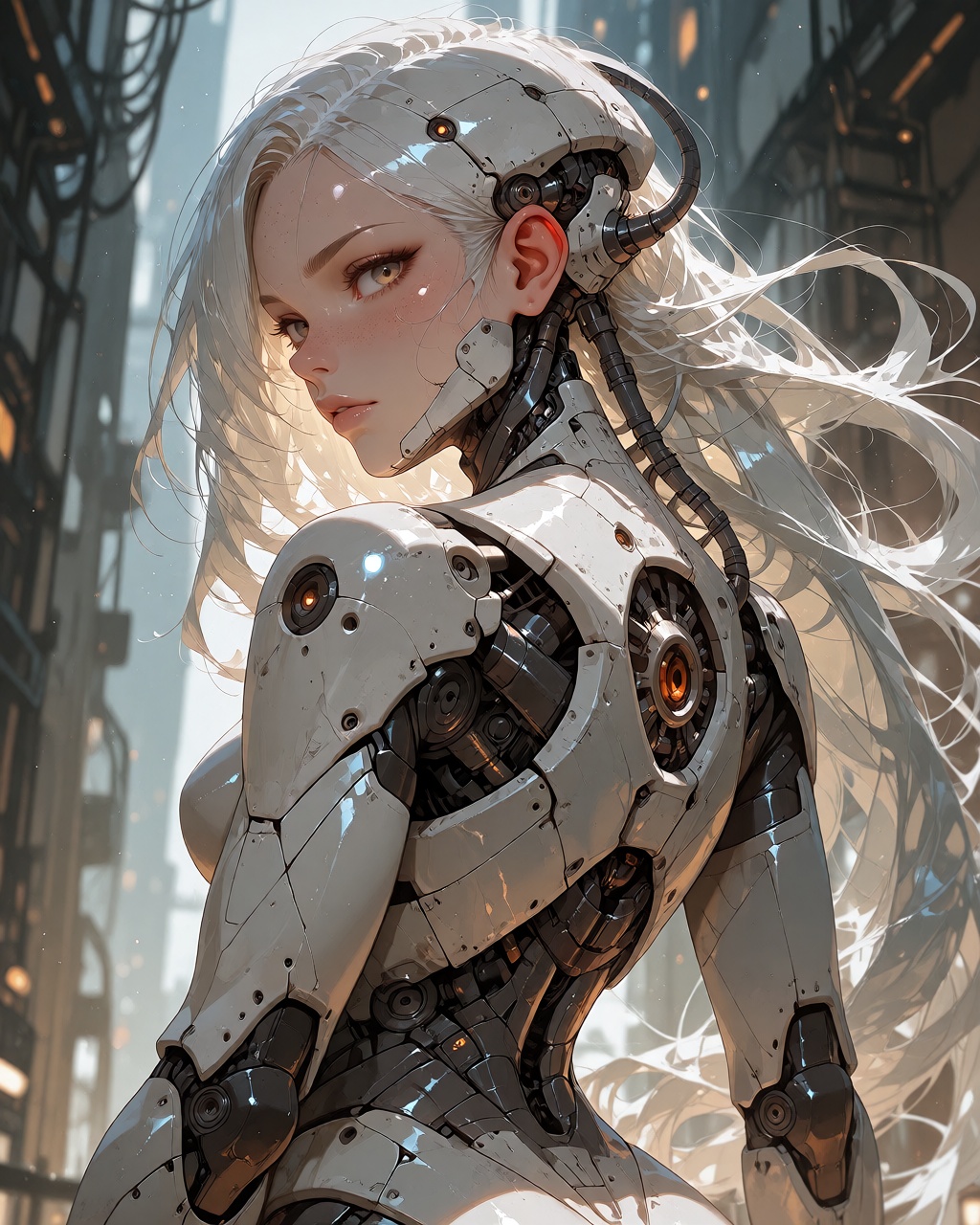 dynamic pose,  depth of field,  A 2.5D anime character illustration on Tensor.Art