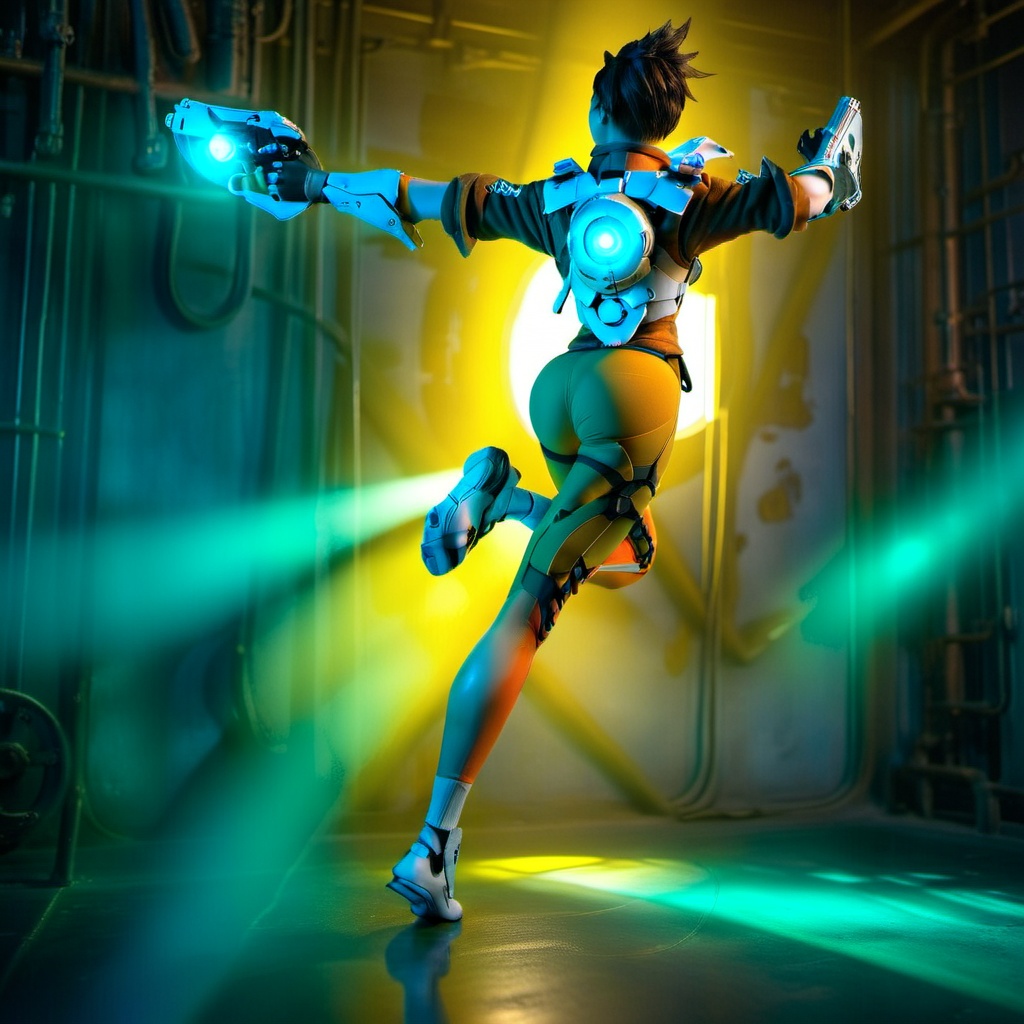 cinematic photo a woman with an orange glassmask holding guns in a futuristic cyberpunk background,  neon lights . 35mm ph...