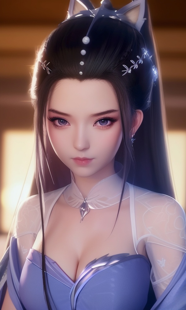 (,1girl, ,best quality, ),looking at viewer, <lora:431-DA-逆天邪神-楚月婵:0.8> ,,ultra detailed background,ultra detailed background,ultra realistic 8k cg,, ,masterpiece, (( , )),ultra realistic 8k cg, ,    ,cleavage,,spirit blossom ahri,,(cleavage), (), 