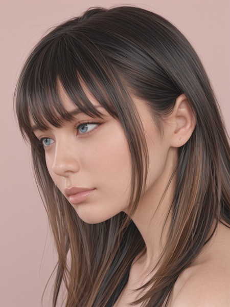 <lora:Nanami_V2.1:1>,nanami \(doax vv\),long hair,two-tone hair,brown hair,black hair,blue eyes,lips,