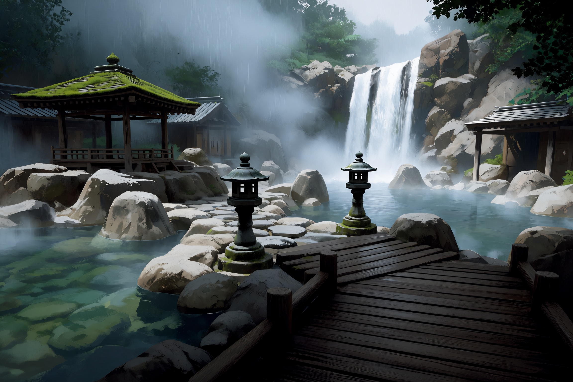 Ghost of Tsushima Style,  scenery,  outdoors on Tensor.Art