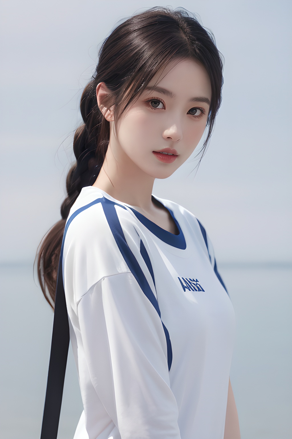 <lora:0810_10:0.7>,simple background,sportswear,, 1girl,realistic,masterpiece, best quality, photorealistic, HDR,detail
