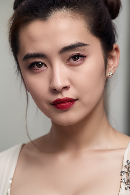 マスターチーフ PHOTOREALISTIC REALISTIC,masterpiece,best quality,highres,ultra detailed,8k,1woman,makeup,lipstick,portrait,looking at viewer <lora:wangzuxiannsfw80:0.6>