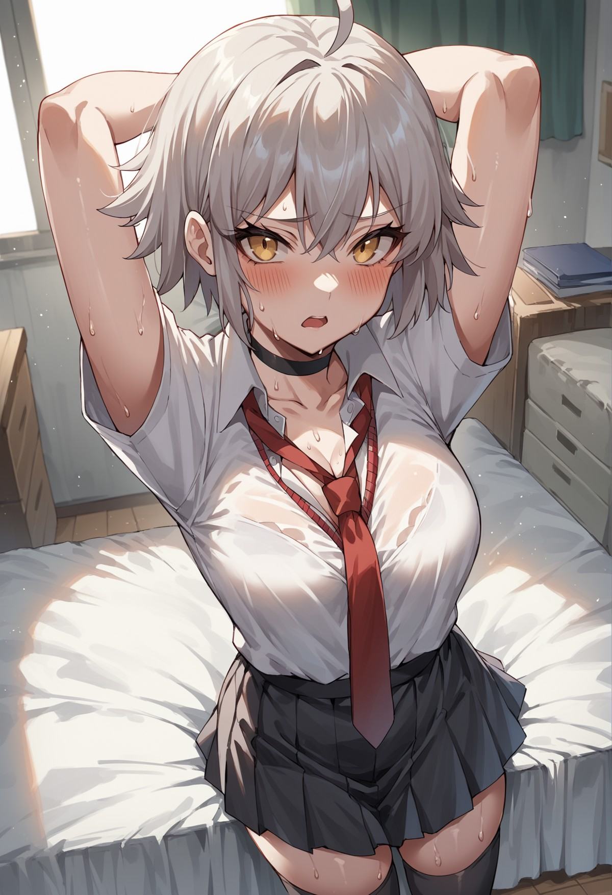 1girl,  short hair,  ahoge on Tensor.Art