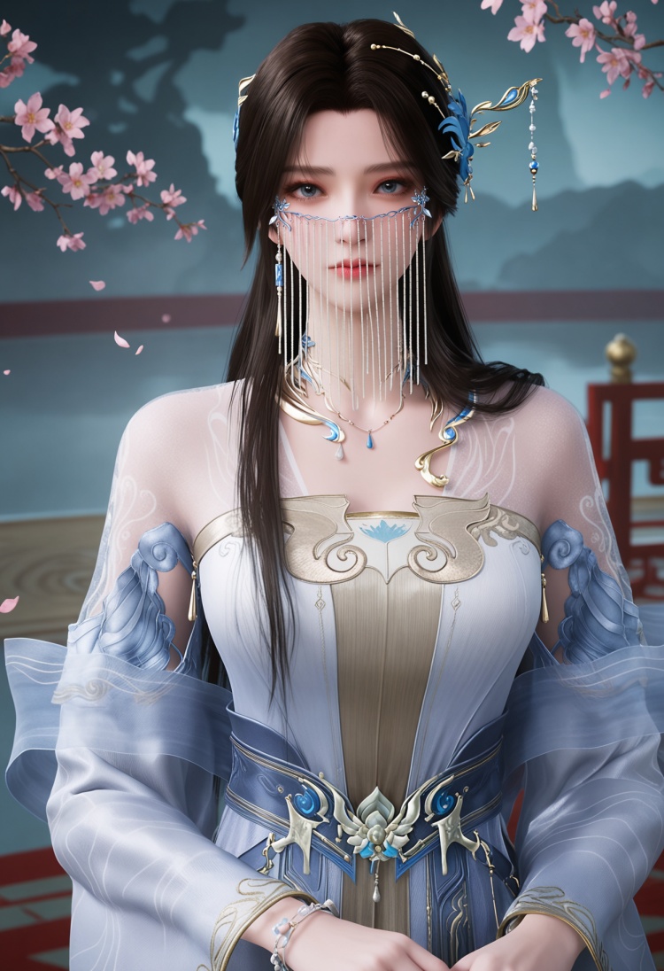 安妙依服装2 发饰和飘带不稳定-国漫-Illustrious光辉 by 云落 on Tensor.Art