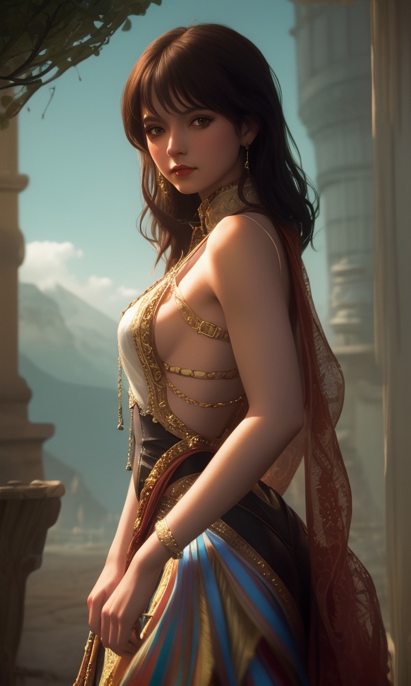 (,1girl, ,best quality, ),looking at viewer, <lora:368-DA-沧元图-柳七月-凤凰变身:0.7>,, ,masterpiece,, 1 girl, ,colorized, by Antonio J. Manzanedo , (()), (),