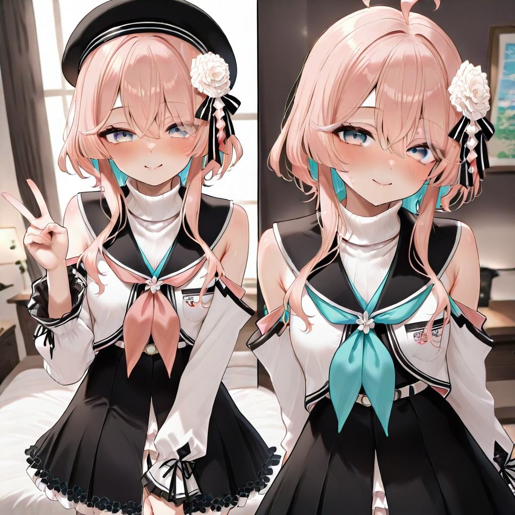 1girl,  blue eyes,  pink hair on Tensor.Art