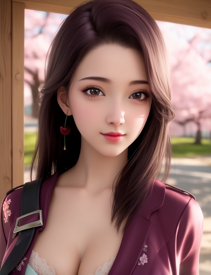 <lora:513-DA-穿越火线-云悠悠:0.8>(,1girl, ,best quality, ),looking at viewer,masterpiece, (( , )),ultra realistic 8k cg, ,    ,cleavage,perfect cherry blossom, ,lace , (cleavage), (),