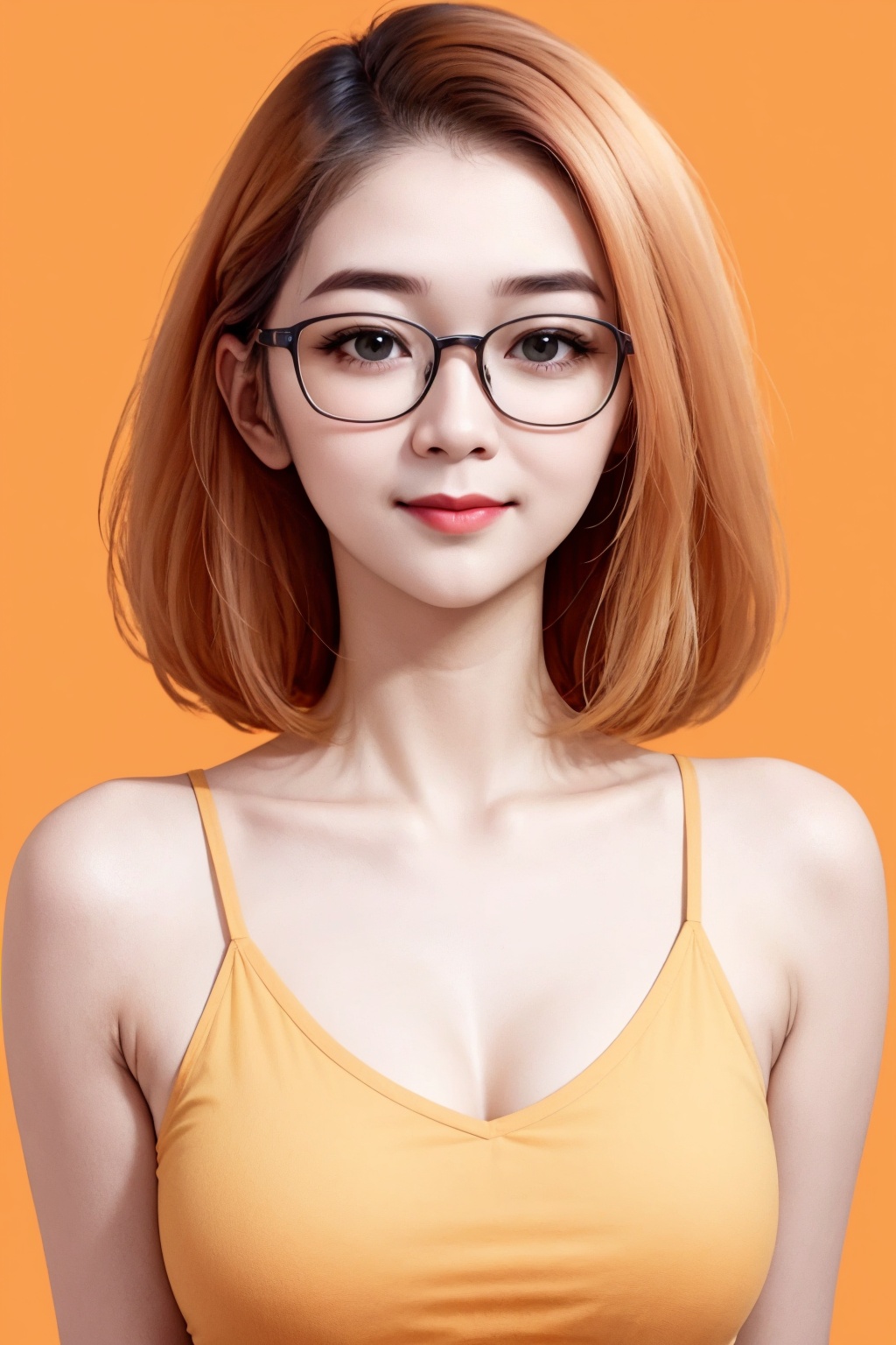 cute woman,  bob hair,  glasses on Tensor.Art