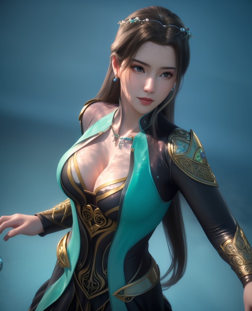<lora:548-DA-师兄啊师克-碧霄:0.8>(,1girl, ,best quality, ),looking at viewer,masterpiece, ((((, solo,  , ,solo focus, ,underwater, )))) ,ultra realistic 8k cg,   clean, masterpiece,     cinematic lighting, cinematic bloom,  (( , )),, , unreal, science fiction, luxury, jewelry, diamond, gold, pearl, gem, sapphire, ruby, emerald, intricate detail, delicate pattern, charming, alluring, seductive, erotic, enchanting, hair ornament, necklace, earrings, bracelet, armlet,,(cleavage),