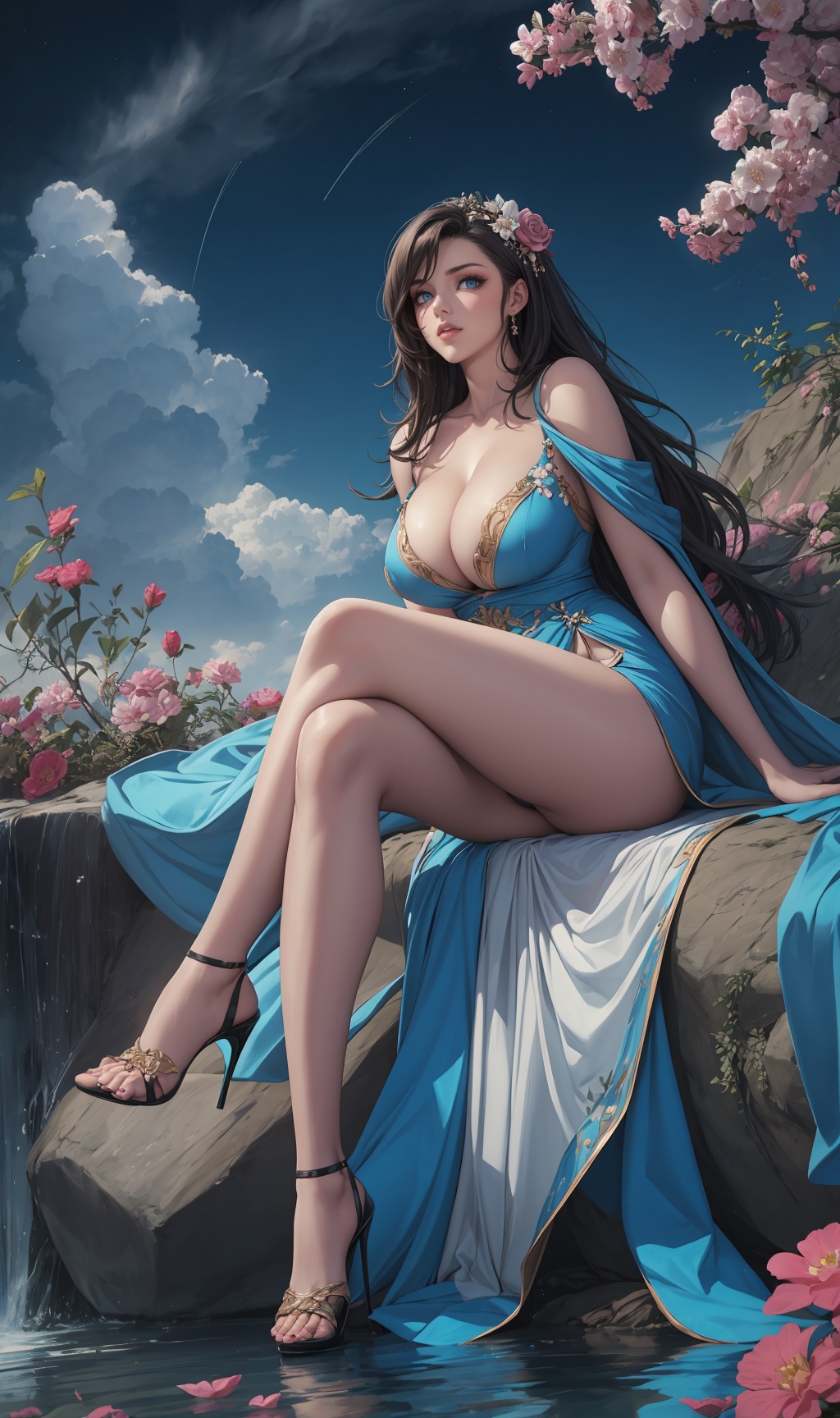 1 milf,  high heels,  bare legs on Tensor.Art