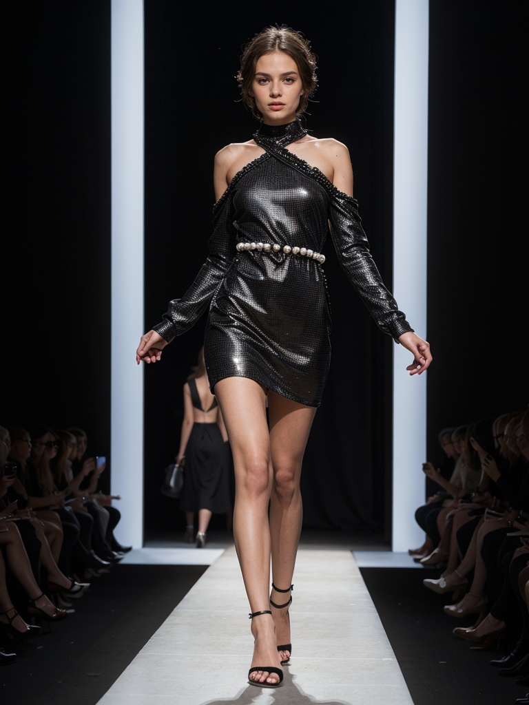 Of the model representing a new brand of the highest class of modern design of the 21st century. The DRESS should be semi...