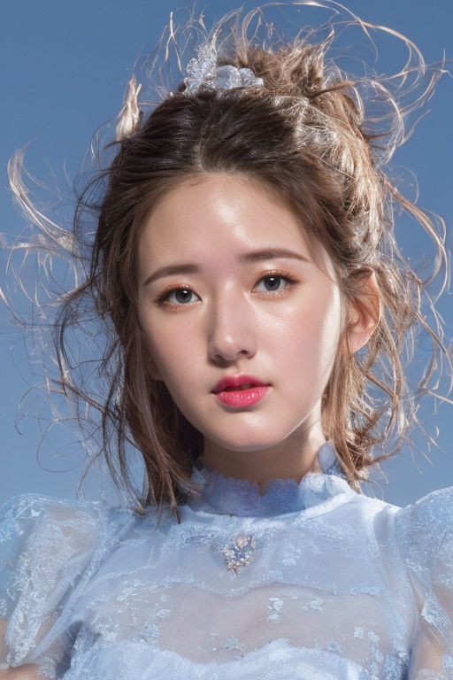 Best Quality,Masterpiece,Ultra High Resolution,1girl,solo,realistic,masterpiece,high quality,best quality),(colorful),(delicate eyes and face),volumatic light,ray tracing,extremely detailed CG unity 8k wallpaper,(ahoge:1.3),best quality,official art,(((light from the sky))),floating hair,light shines on hair,whultra-detailed,(((extremely detailed cg 8k wallpaper))),(crystalstexture skin:1.4),(extremely delicate and beautiful),(white skin),looking_at_viewer,kinghere fensejiaren,realistic,,<lora:zhaosilu:1>