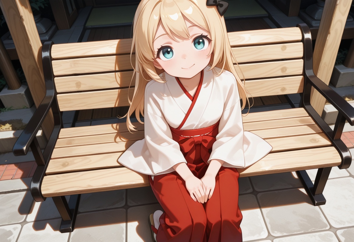 1girl,  solo,  shrine maiden on Tensor.Art