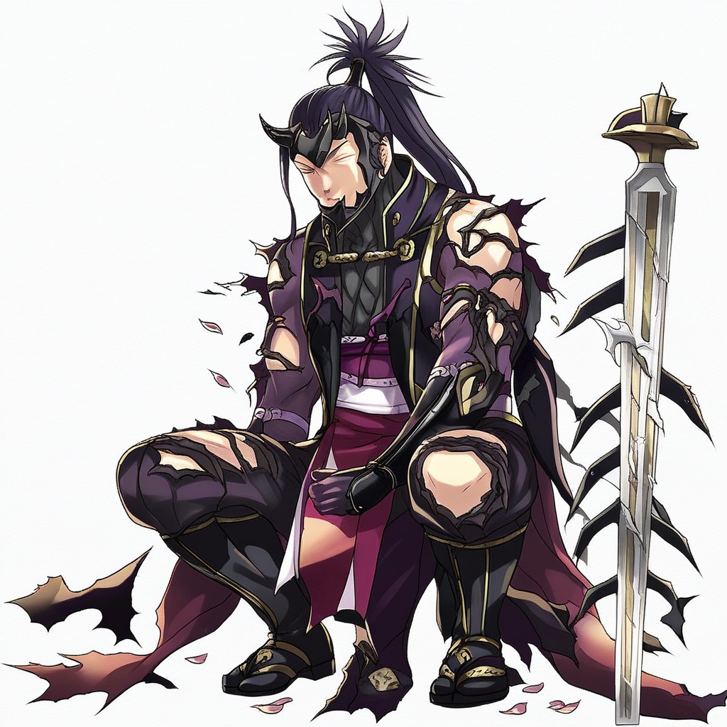 yenfay,  solo,  long hair on Tensor.Art