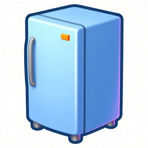 Cartoon icon,Cartoon icon,(a refrigerator:1.5),bird's eye view.,