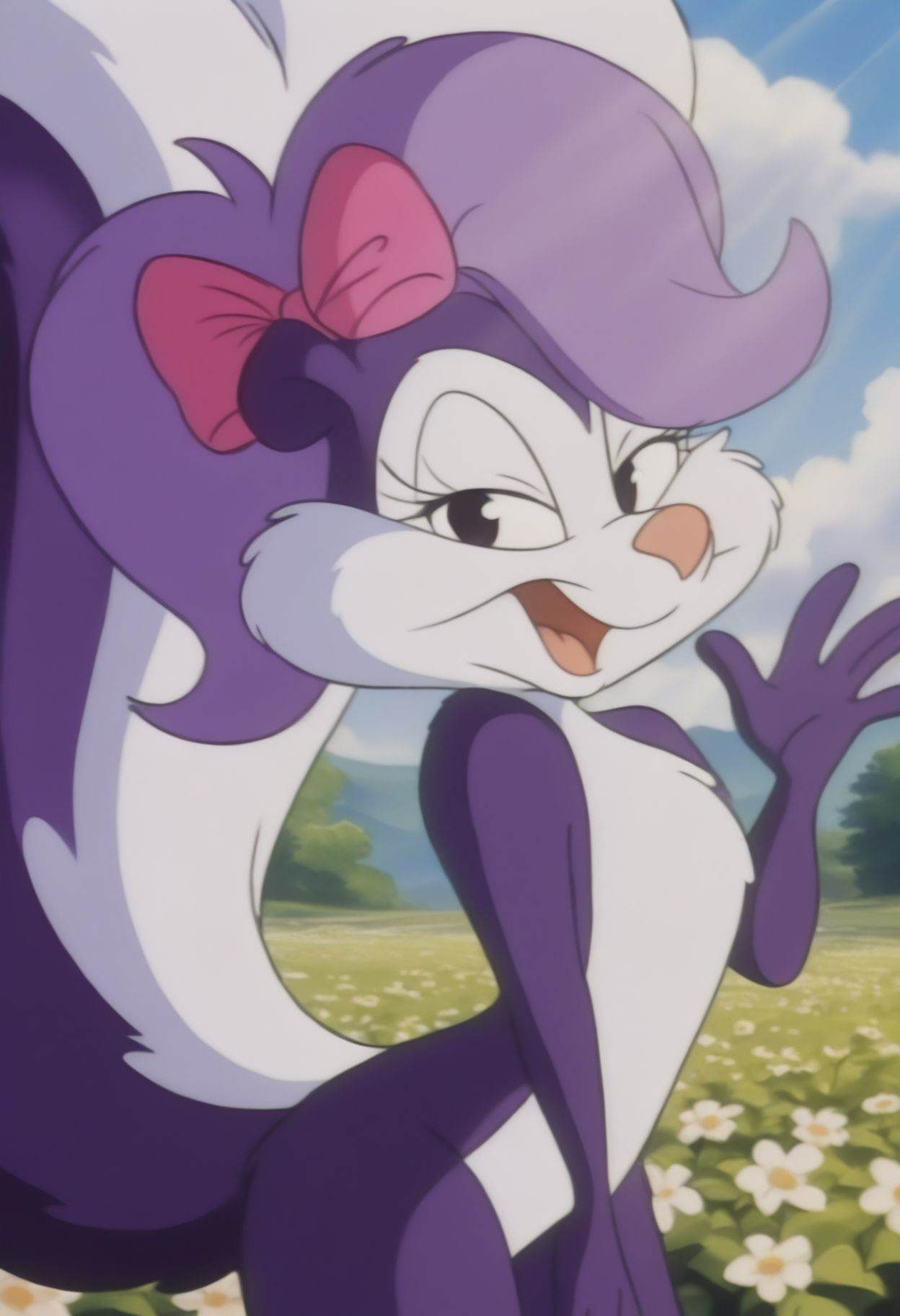 fifi_la_fume,  skunk girl,  tail on Tensor.Art