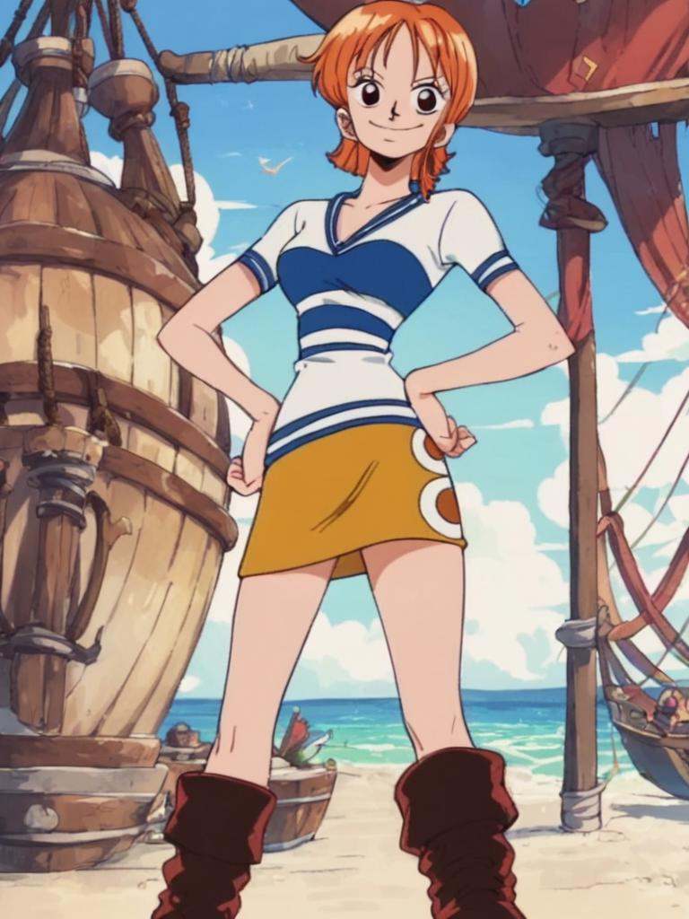 nami,  1girl,  short hair on Tensor.Art