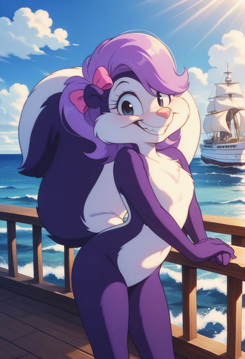 fifi_la_fume,  skunk girl,  tail on Tensor.Art