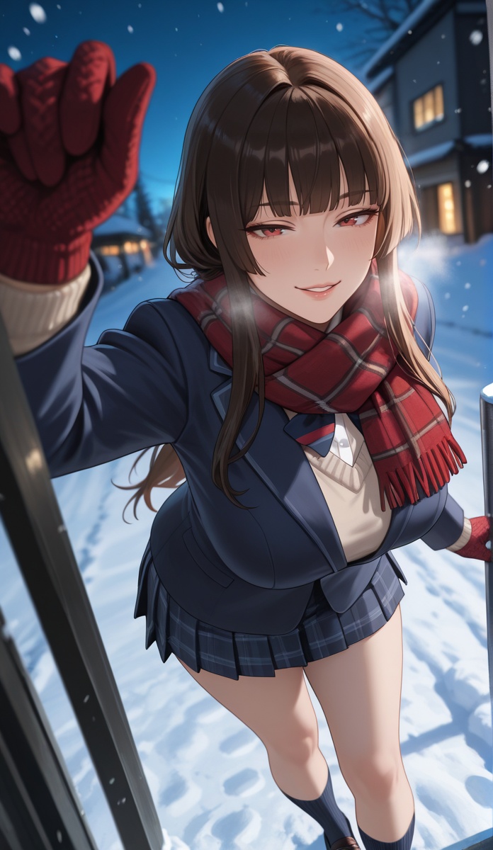 seifuku Girl,  Leaning against the wire mesh,  1milf by 江湖人称三脚猫 on Tensor.Art