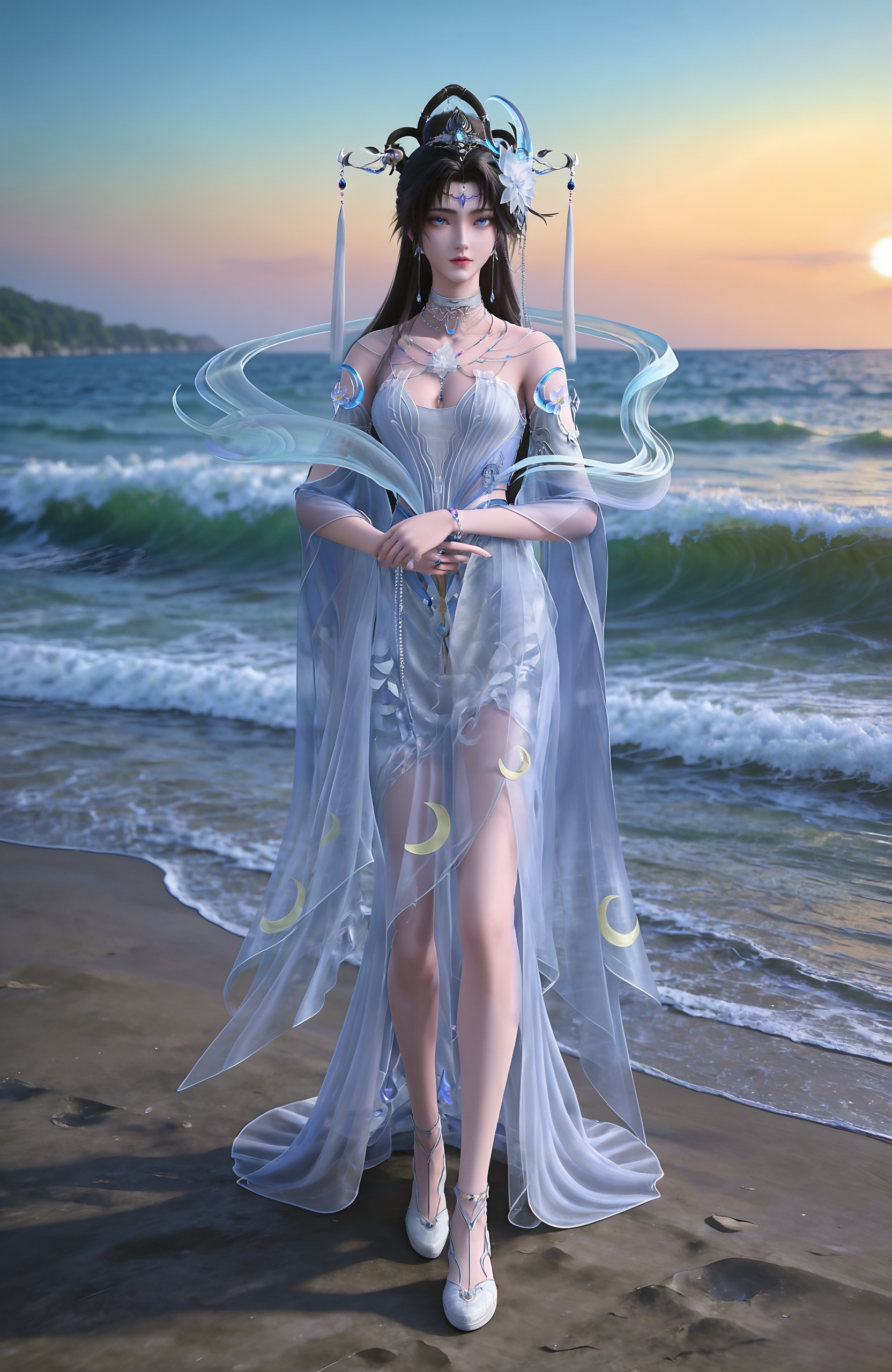 1girl,  long hair,  hair ornament by 漫 on Tensor.Art