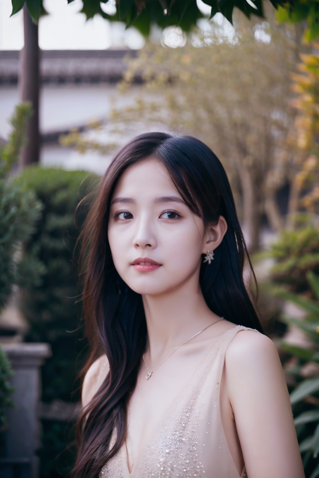 (1girl:1.3), (best quality, masterpiece, ultra high resolution),(photorealistic:1.3), (realistic:1.3), depth of field, (day:1.2), (cinematic lighting:1.2),, facing to camera  <lora:FormalDressL1T:0.7>