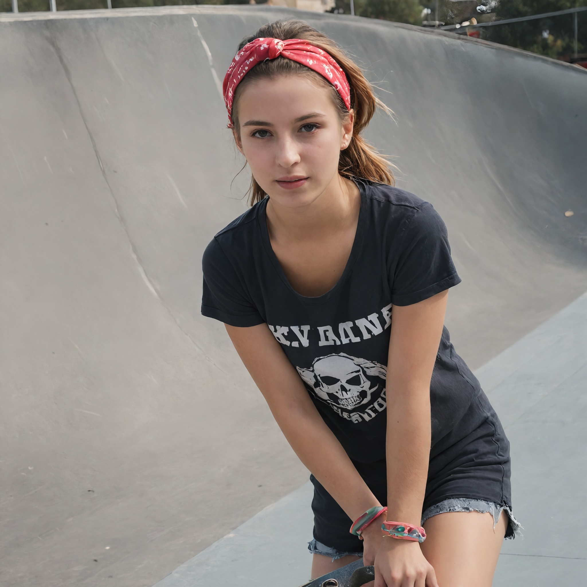 portrait of a skater girl,  sk8ter girl,  Casual on Tensor.Art
