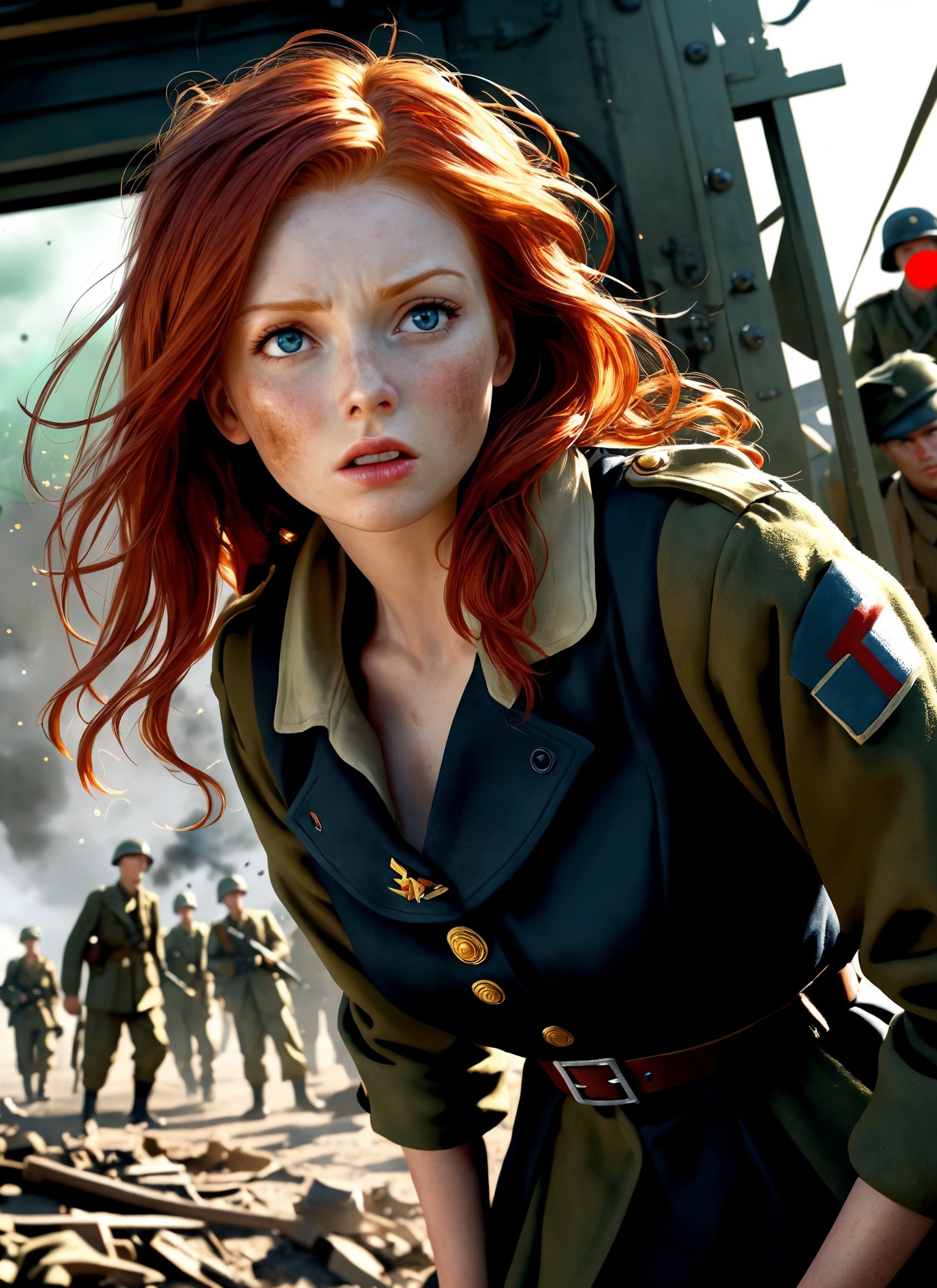 Wide angle photorealistic shot,  ,  Realistic chaos and conflict on Tensor.Art