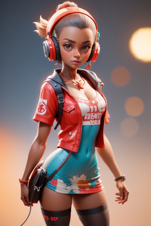 <lora:鲜创一派@猿酷侠:1>,XCYP 1girl,C4D,