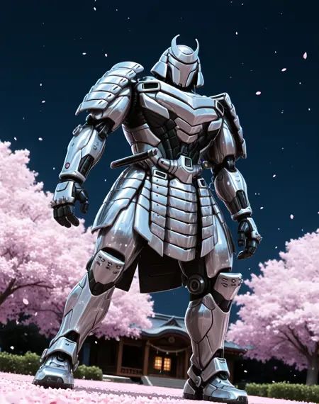 Silver Samurai,  robot,  armor on Tensor.Art