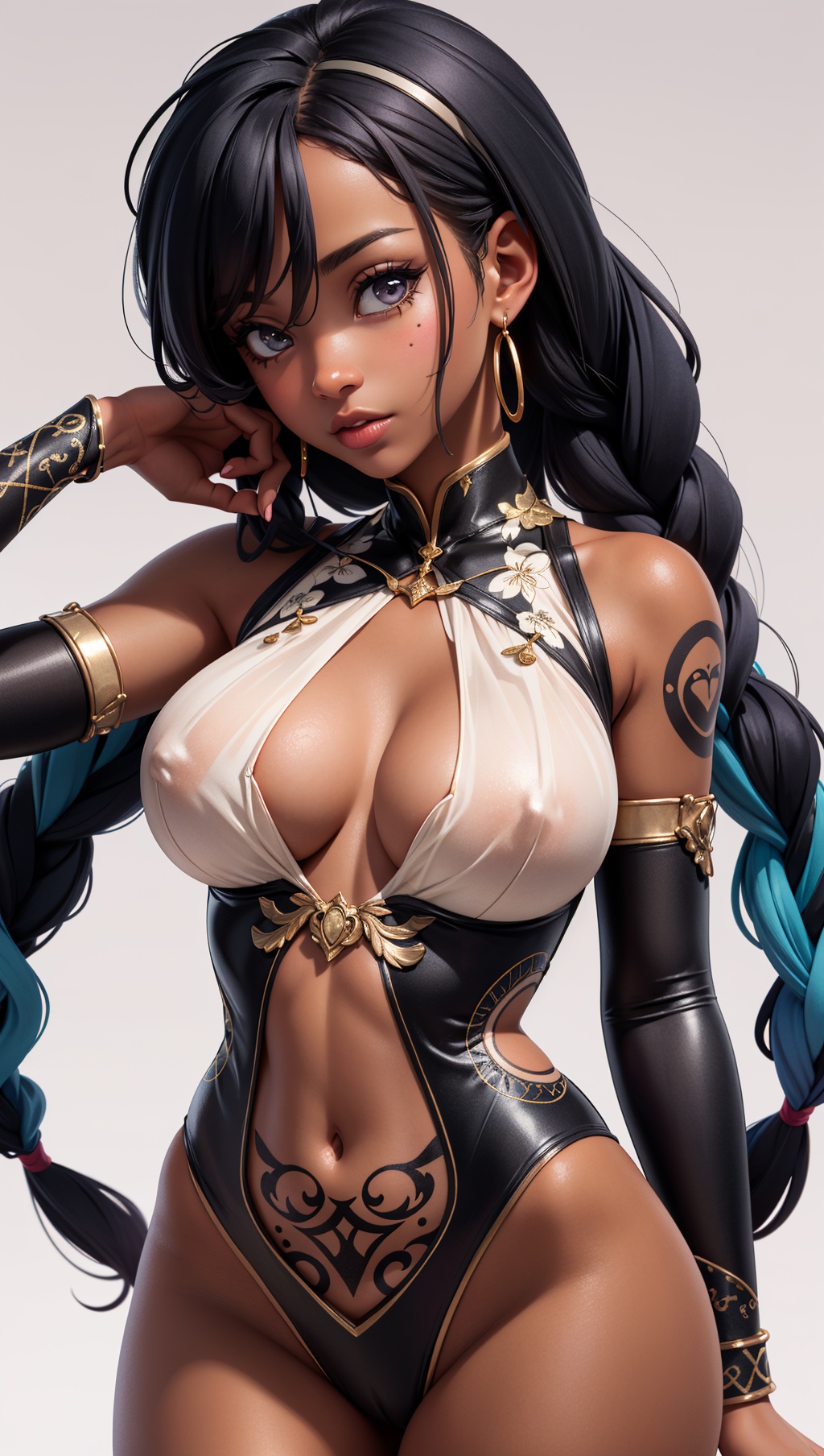 1girl,  african girl,  dark-skinned on Tensor.Art