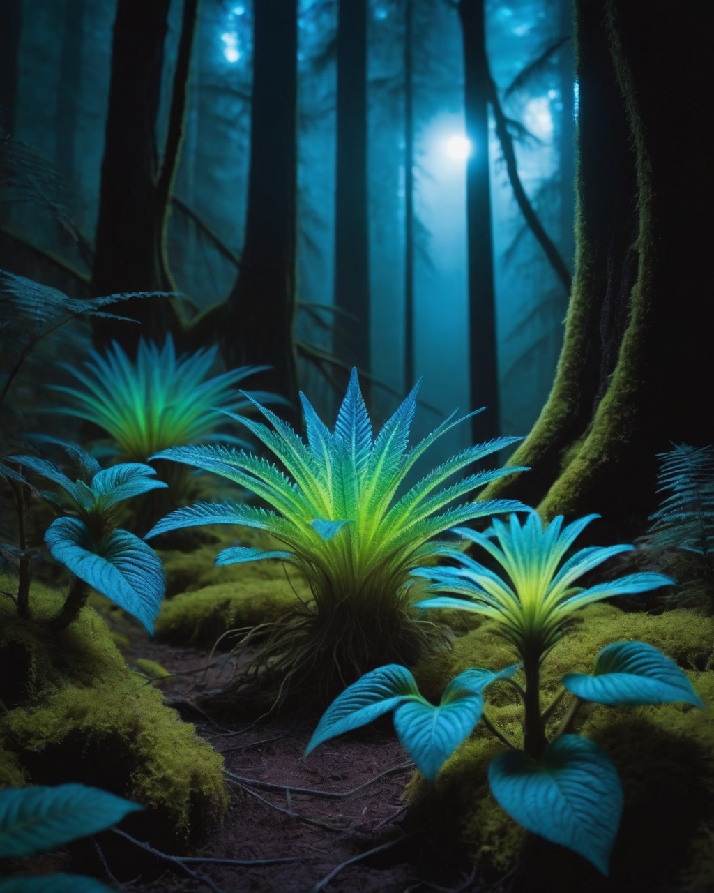 sci-fi movie still frame,  the subject is an otherworldly forest on an alien planet,  lush on Tensor.Art