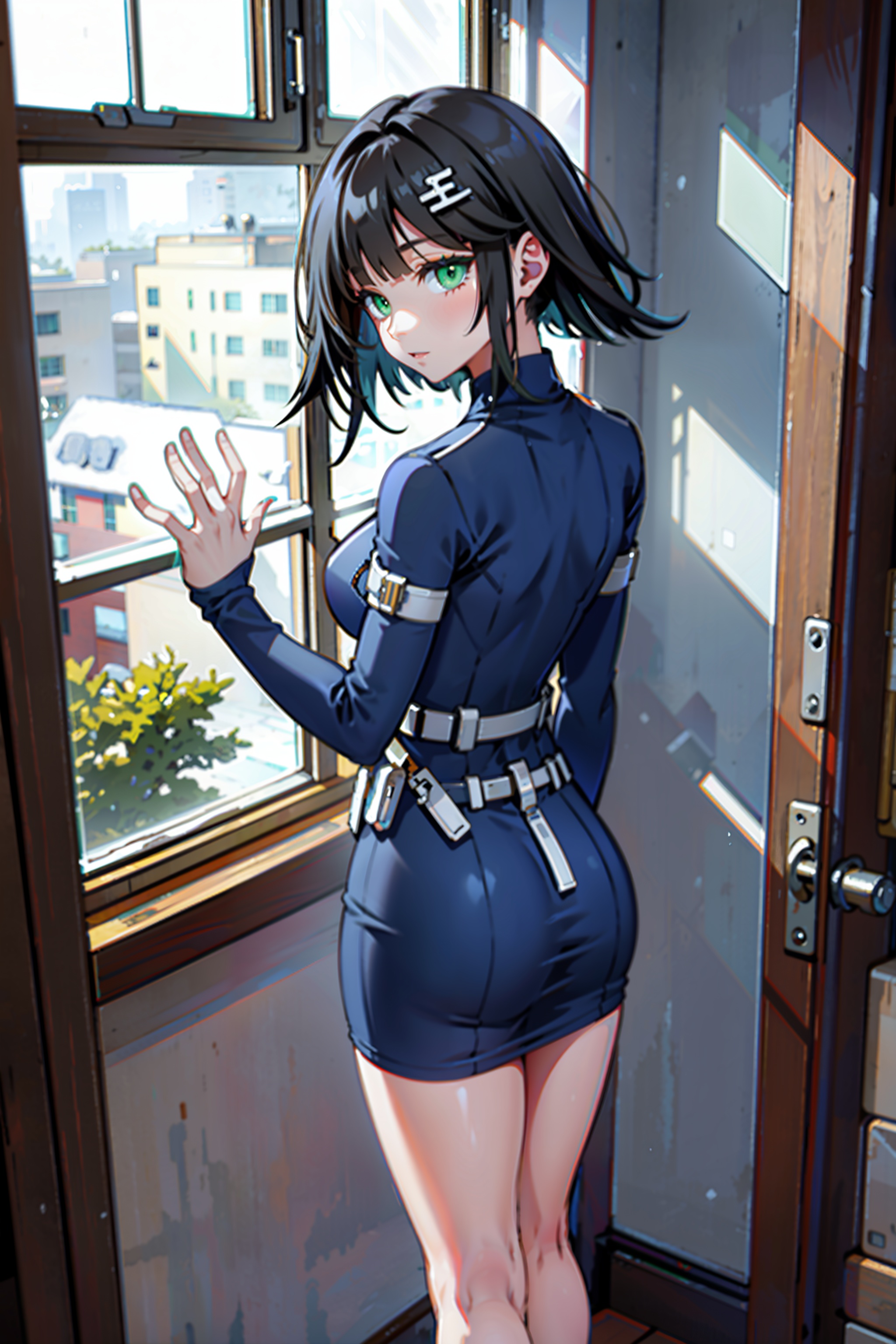 green eyes,  outfit,  snow on Tensor.Art