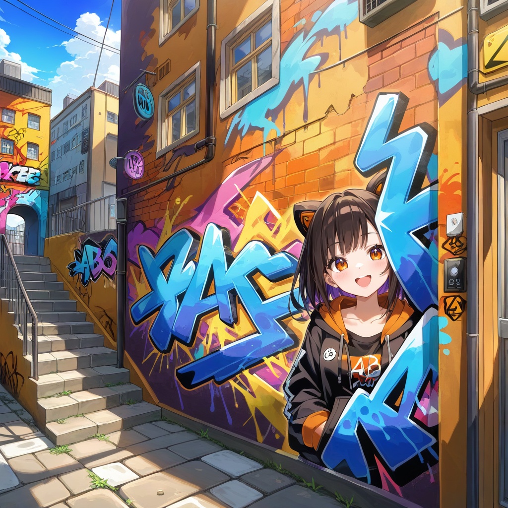 Graffiti style,  a0b,  scenery on Tensor.Art