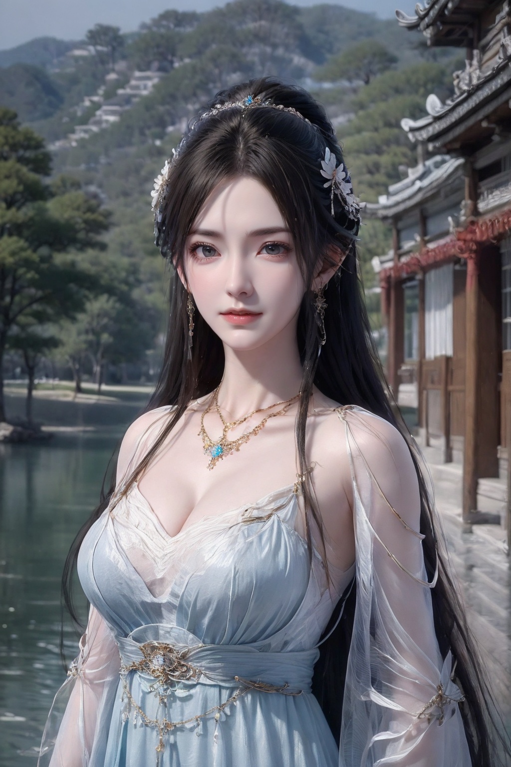 QingYi,  1girl,  upper body on Tensor.Art