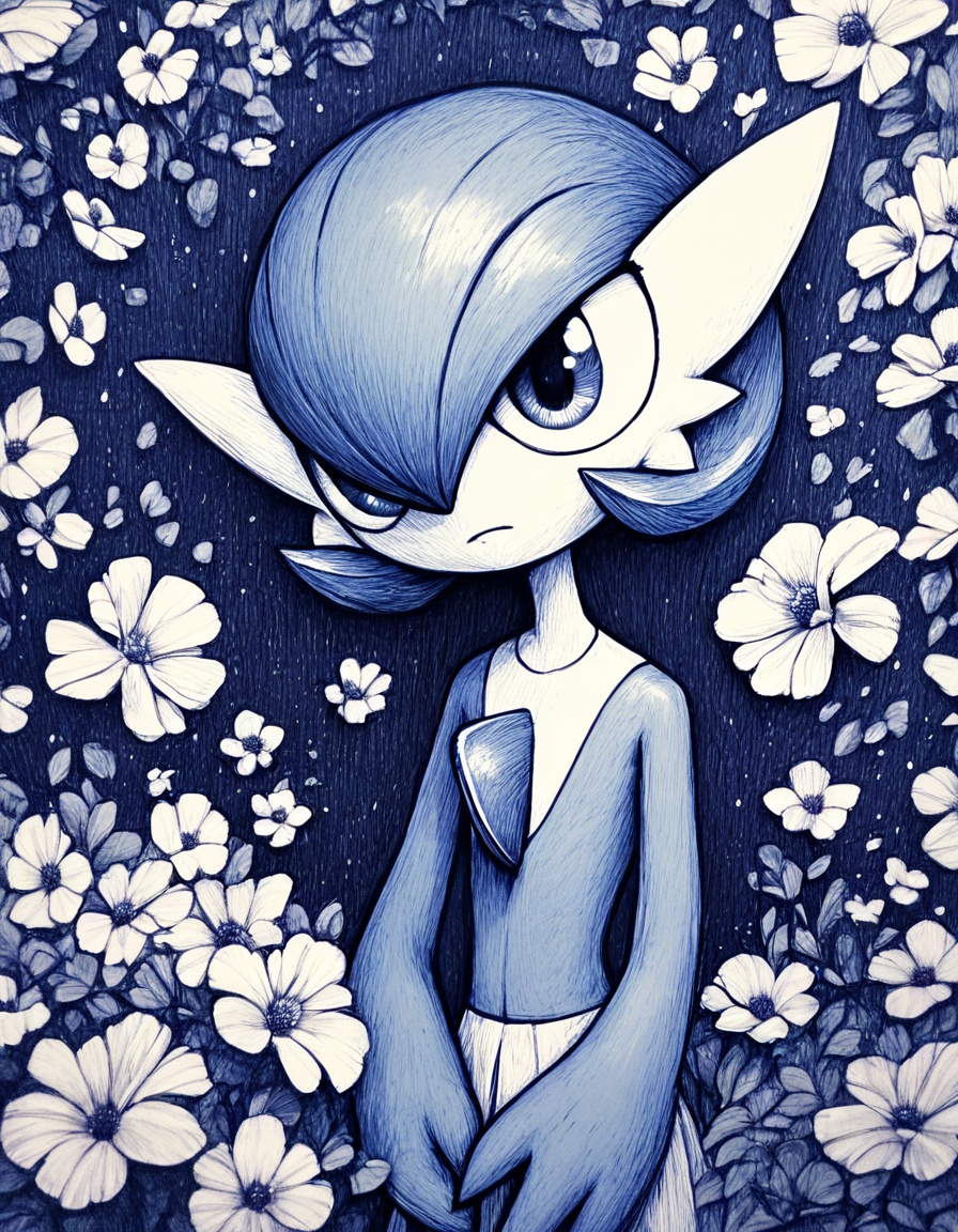 ncpy42 style Gallade pokemon ,  score_9,  score_8_up on Tensor.Art