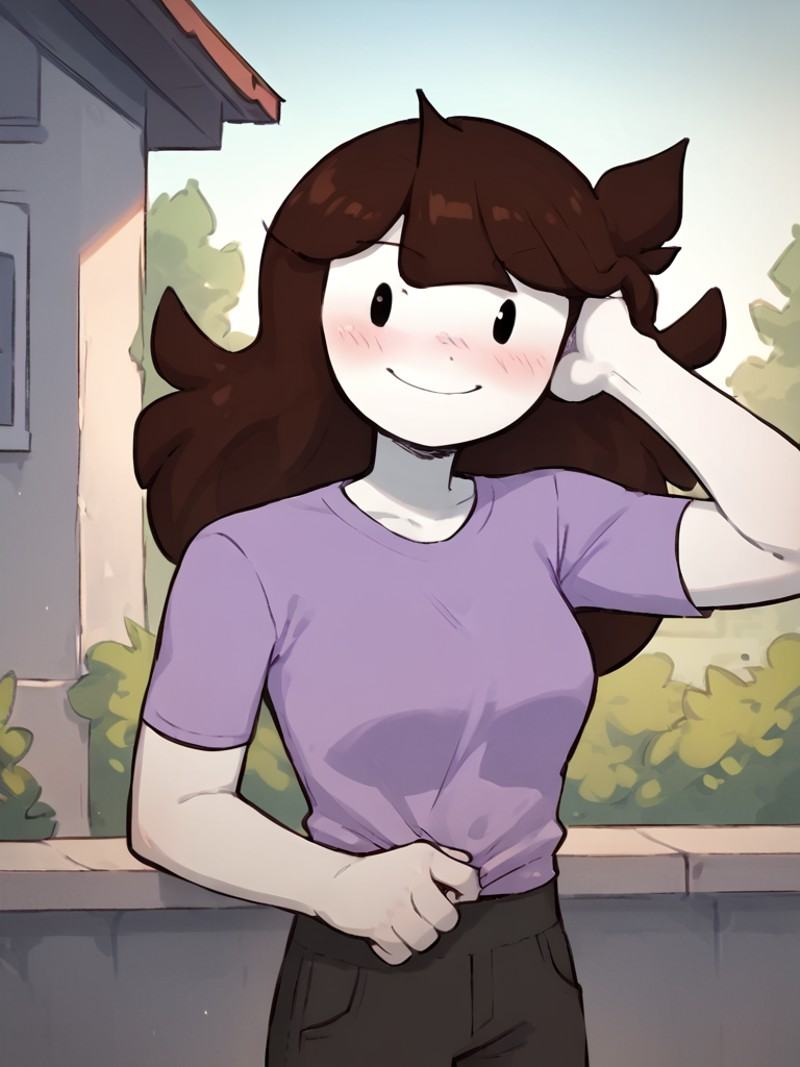 jaiden,  1girl,  purple shirt on Tensor.Art