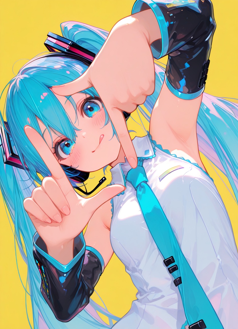 1girl,  solo,  hatsune miku on Tensor.Art