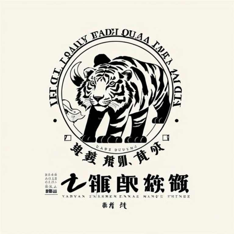 ((HRD, HUD, 8K)), ((masterpiece, best quality)), highly detailed, simple background, no humans, white background, monochrome, comic, solo, cover, cover page, english text, text focus,  tiger, animal focus, <lora:20240111-1704963419013:0.9>