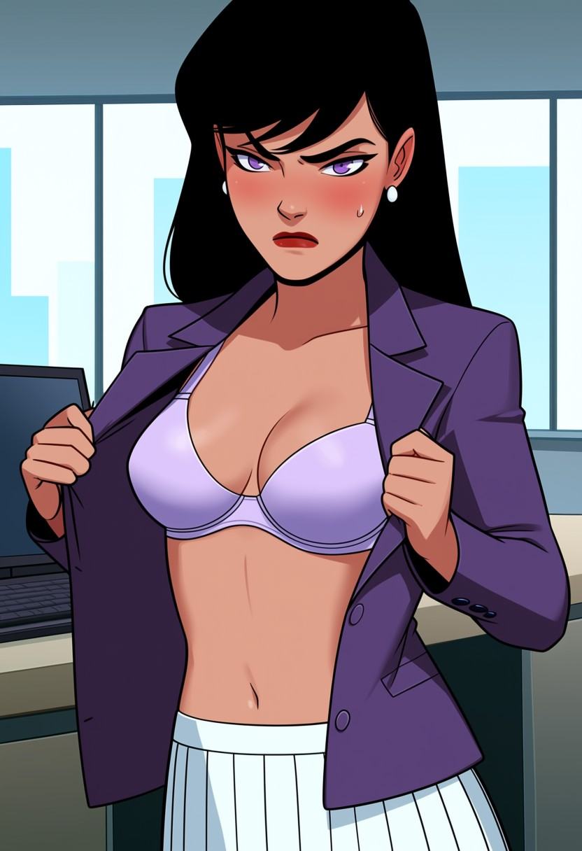 L0isL4ne,  Purple blazer,  white skirt on Tensor.Art