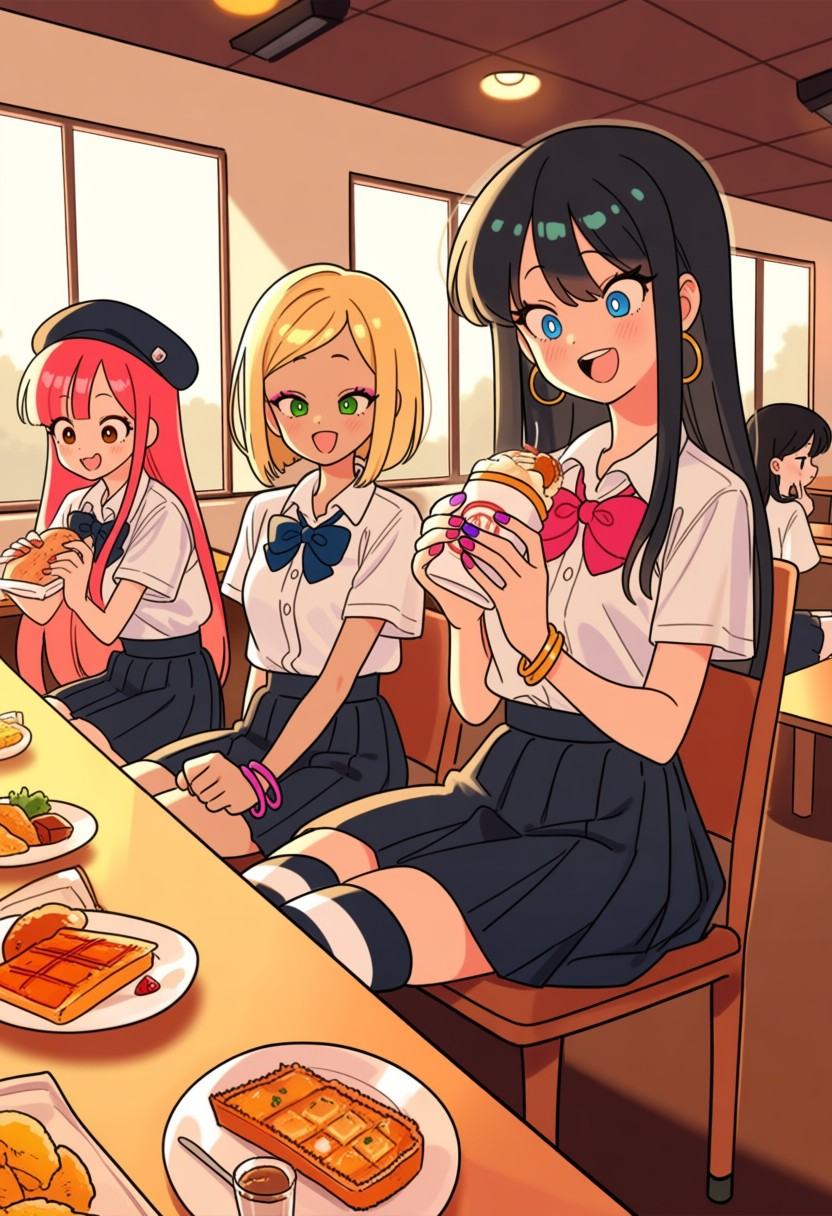 dolmanima,  3girls,  (multiple girls) on Tensor.Art