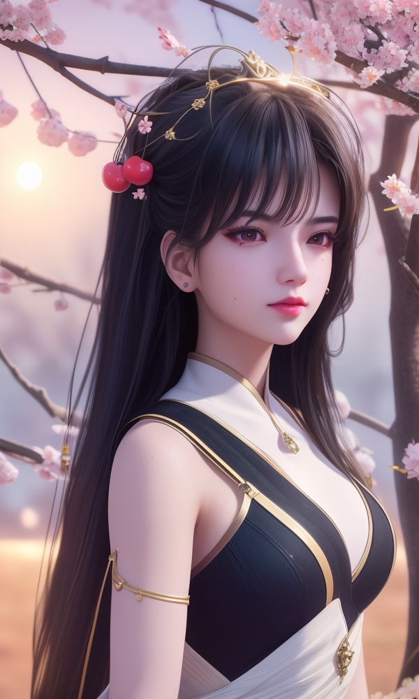 (,1girl, ,best quality, ),looking at viewer, <lora:404-DA-仙逆-凤栾:0.8> ultra detailed background,ultra realistic 8k cg,ultra detailed 8k cg,masterpiece,upper body,  (( , )),, ,science fiction,mole, ultra realistic 8k cg, ,tamari \(flawless\),   ,outdoors, sun,sunlight, cherry blossoms,      (()), (),