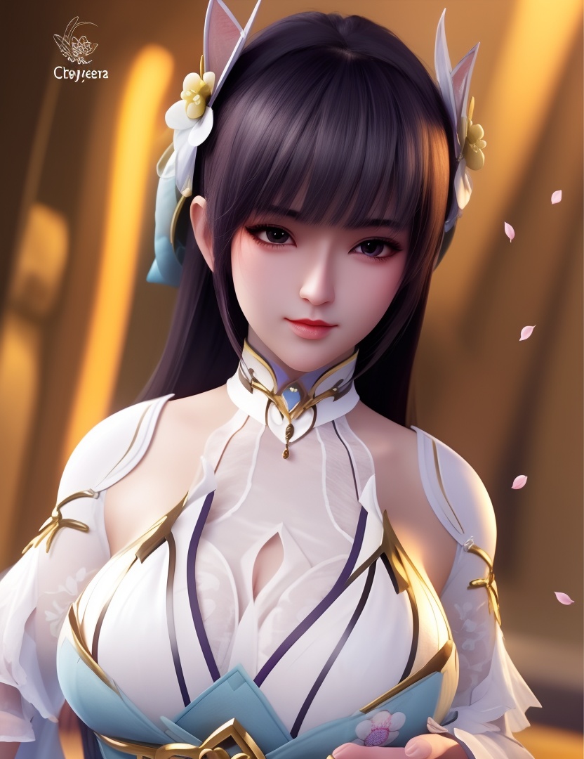<lora:515-DA-神印王座-枫玲儿:0.8>(,1girl, ,best quality, ),looking at viewer,  ,ultra detailed background,ultra detailed background,ultra realistic 8k cg,, ,masterpiece, (( , )),, ,   plum blossoms,    ,,  (cleavage), (), ,,
