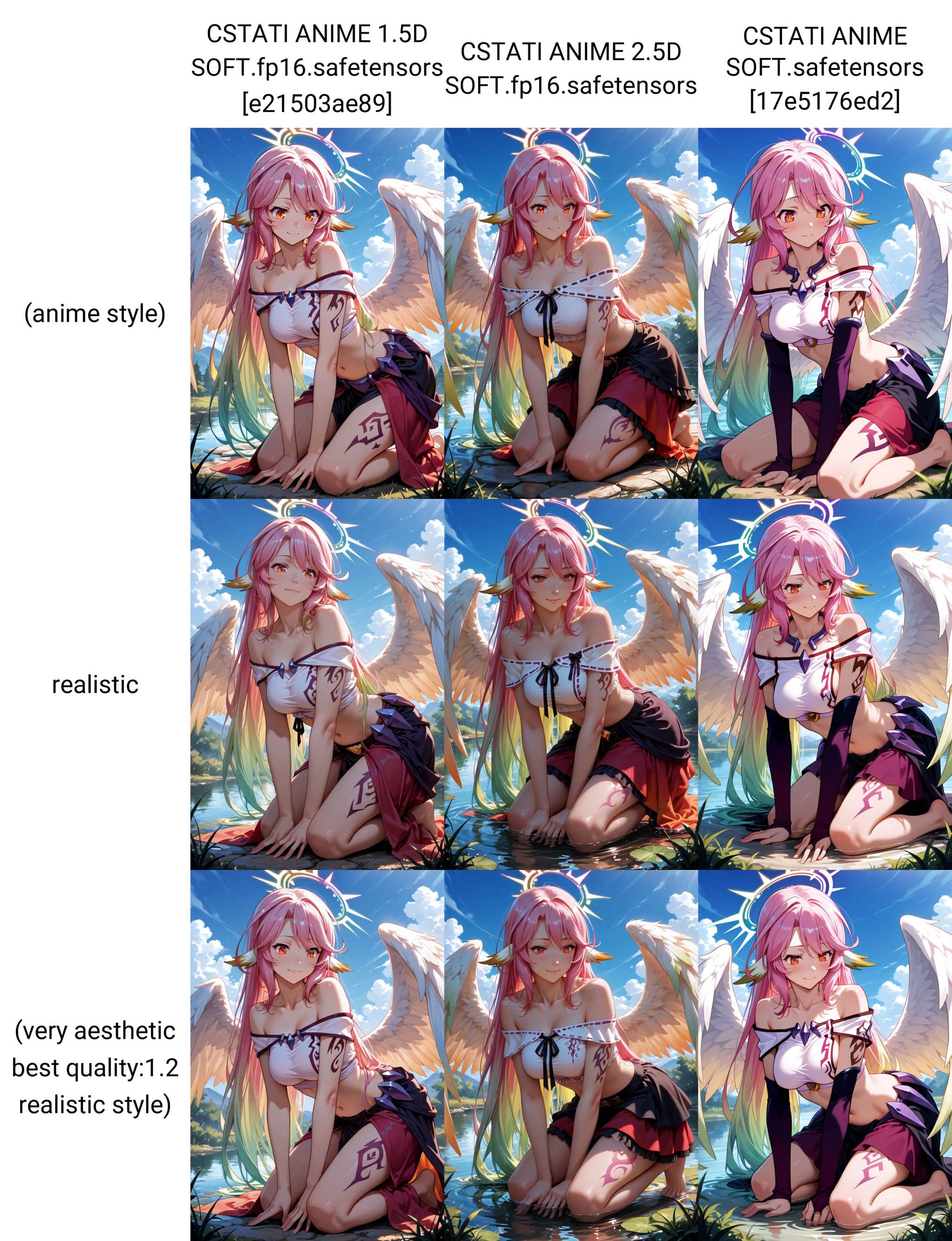 jibril \(no game no life\),  orange eyes,  long hair on Tensor.Art
