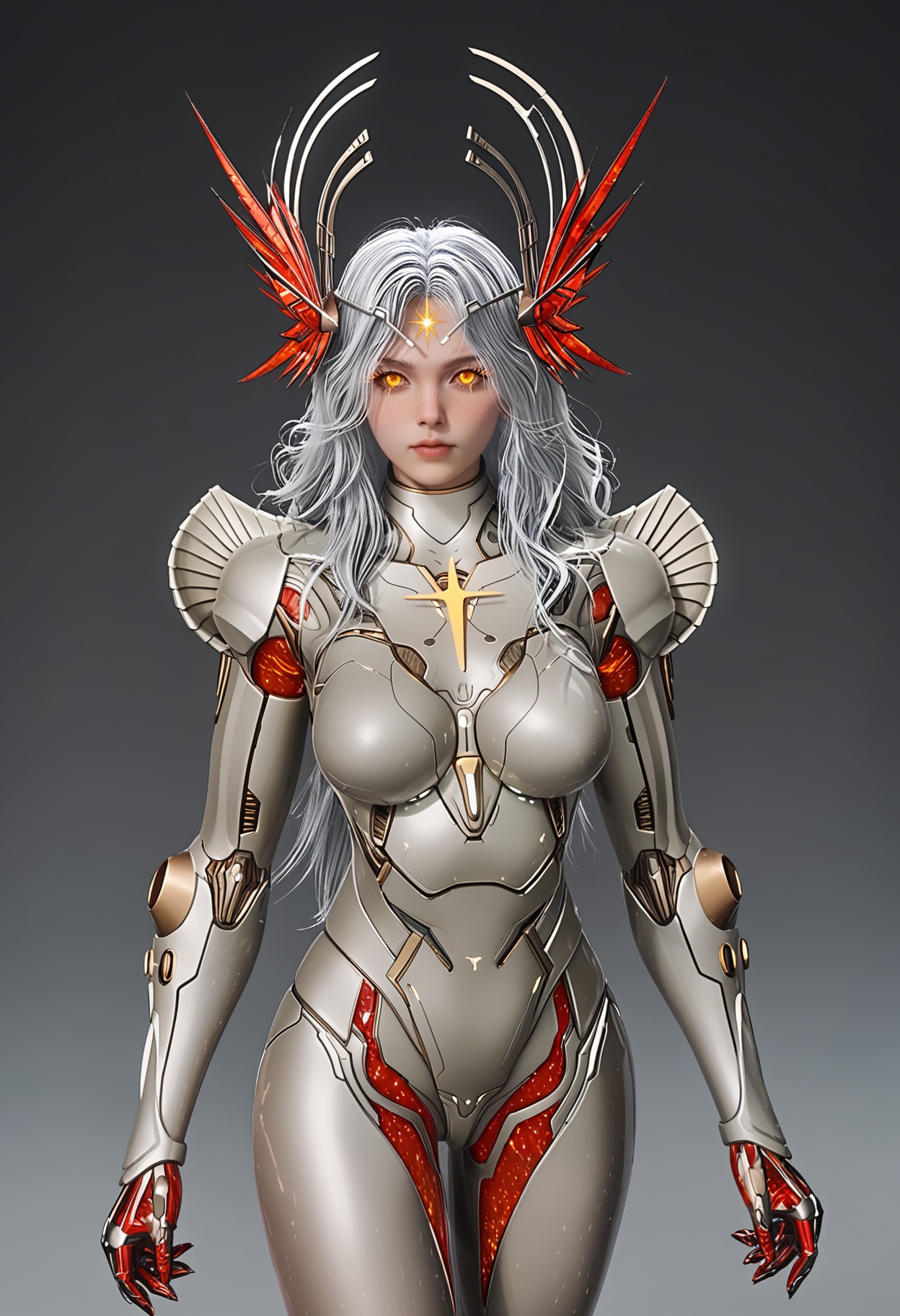 standing posture,  facing viewer,  direct gaze by 云落 on Tensor.Art