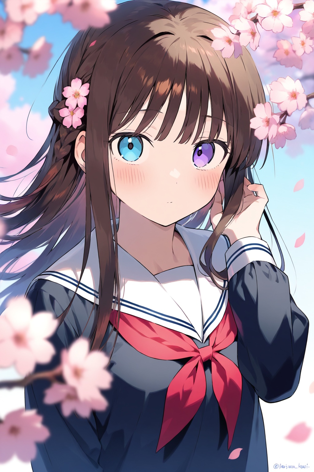 1girl,  solo,  school uniform on Tensor.Art