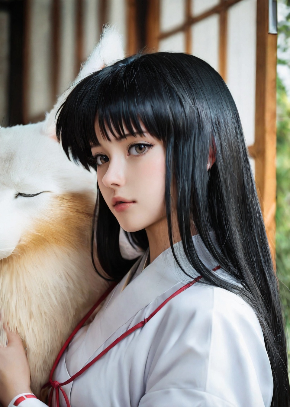 photorealistic,kikyou \(inuyasha\),