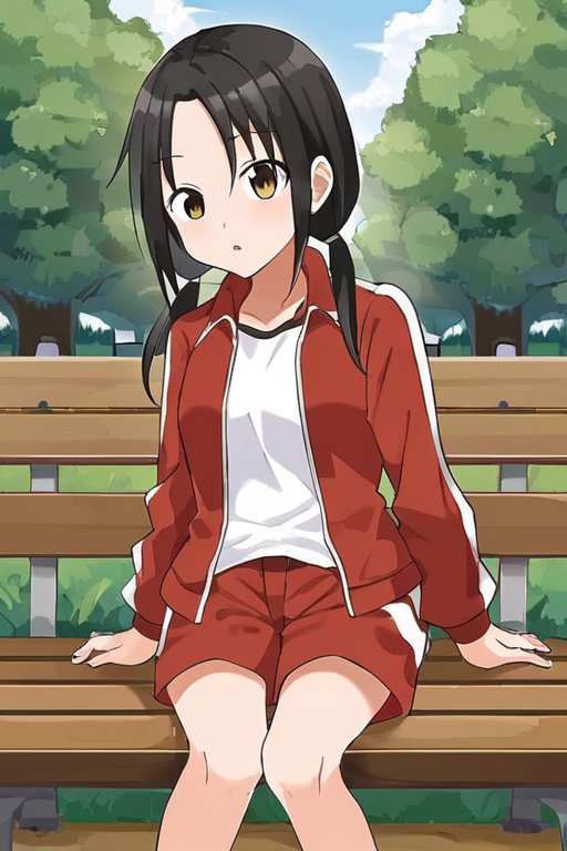 NagisaAkane,  black hair,  low twintails on Tensor.Art