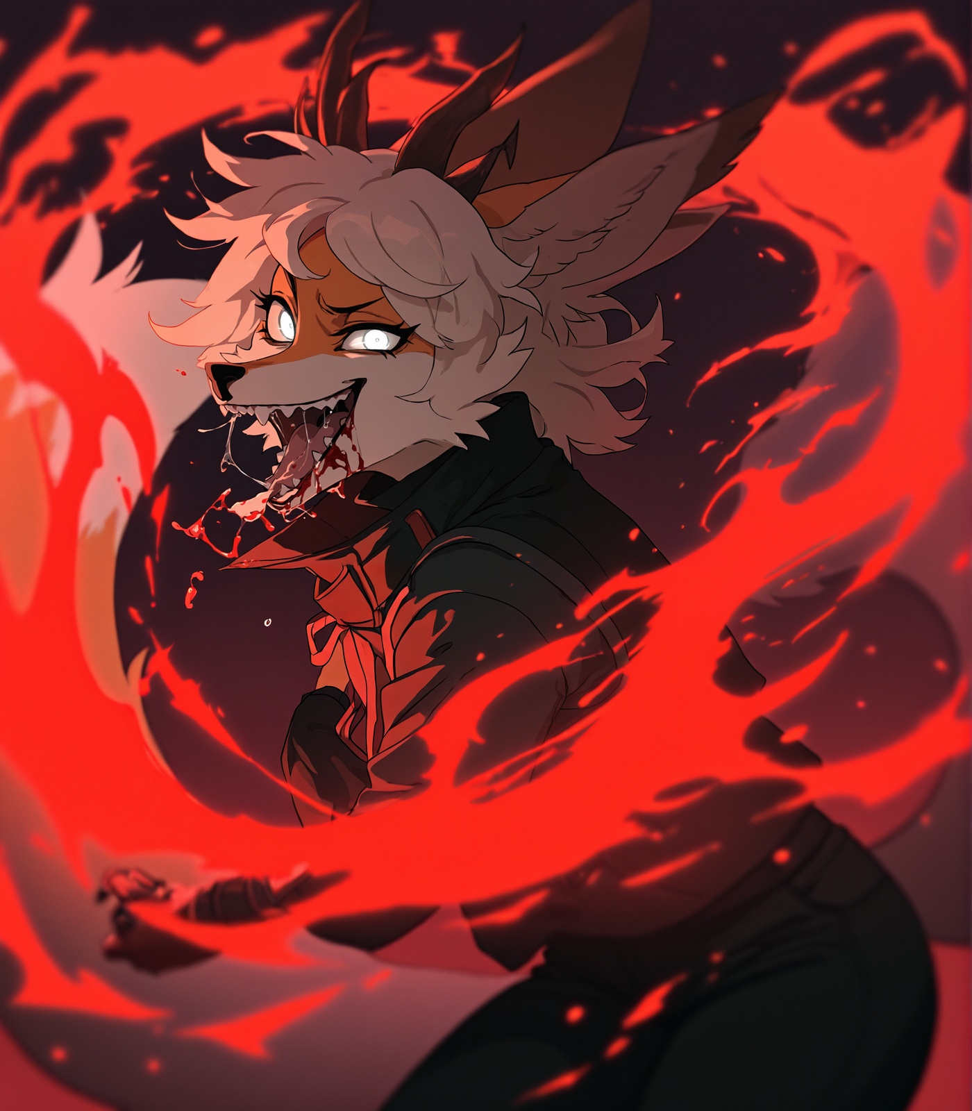 1girl,  furry,  white eyes on Tensor.Art